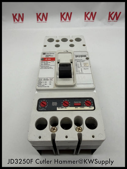 JD3250F~Culter Hammer JD3250F 250A 3P 600VAC Circuit Breaker-Used