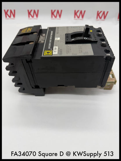 FA34070~Square D FA34070 70A 480V 3P 3PH 18KA I-line Circuit Breaker-Used