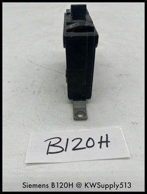 B120H~Siemens B120H 20A 1P 240V Circuit Breaker-Used