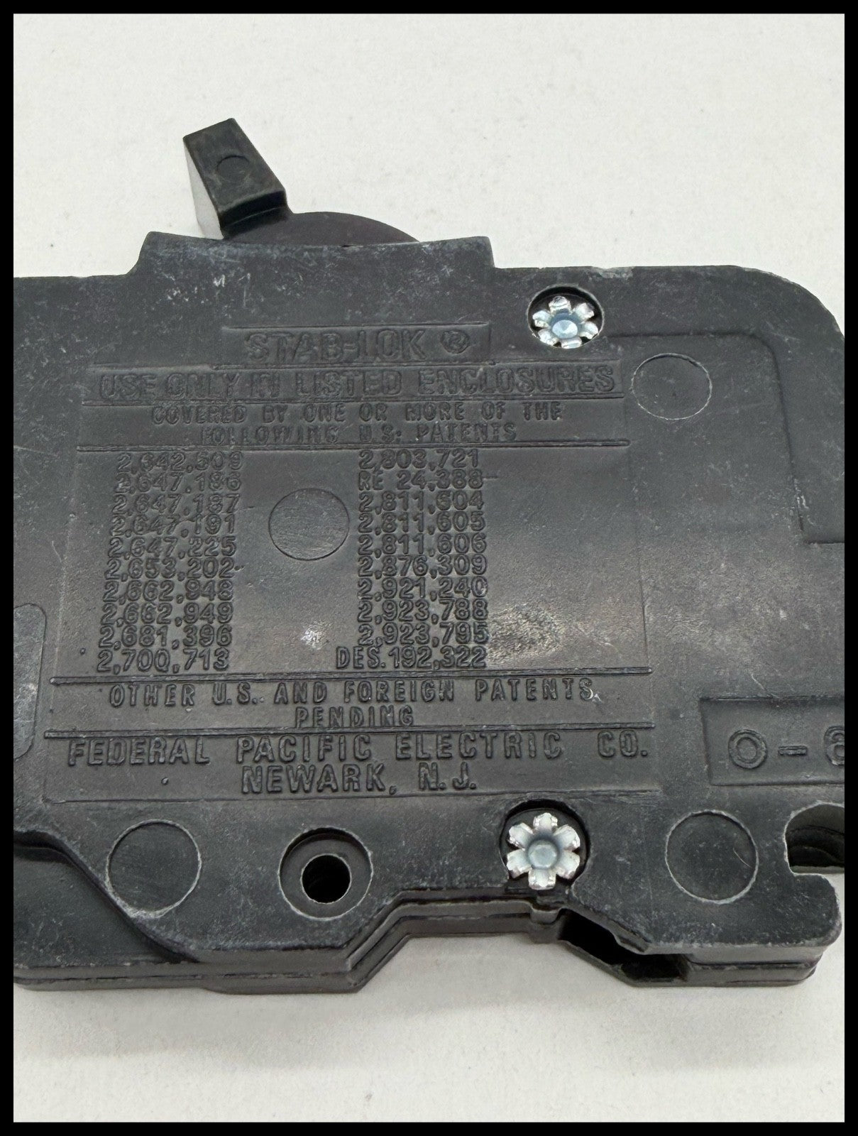 NC020~FPE NC020 20A 1P 120V Circuit Breaker-Used