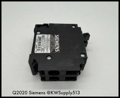 Q2020~Siemens Q2020 20A/20A 120VAC 2P 1PH Tandem Circuit Breaker-Used