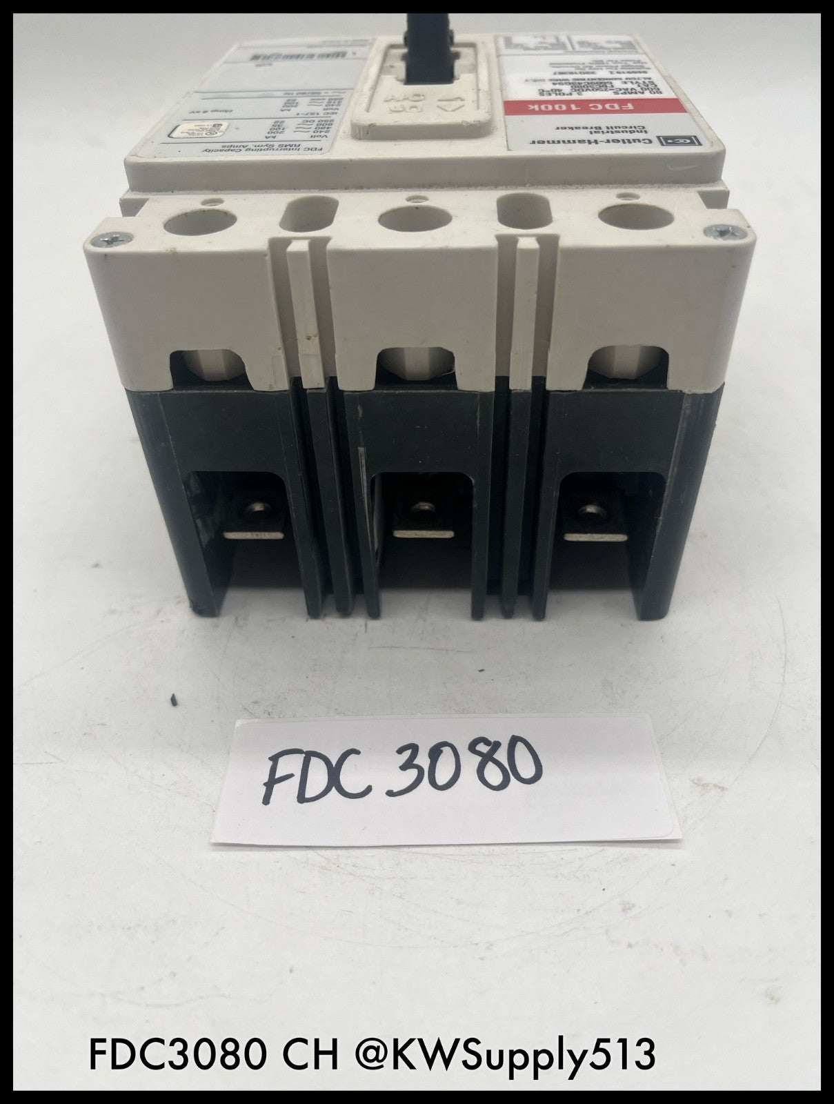 FDC3080~Culter Hammer FDC3080 80A 3P 600V Circuit Breaker-Used