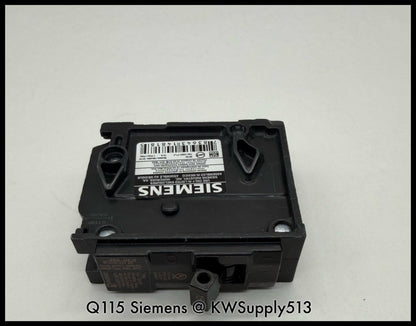 Q115~Siemens Q115 15A 120Vac 1P 1PH 10KA Circuit Breaker-Used
