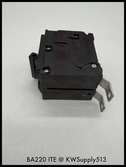 B220~ITE B220 20A 120/240VAC 2P 1PH 10KA TM Circuit Breaker-Used