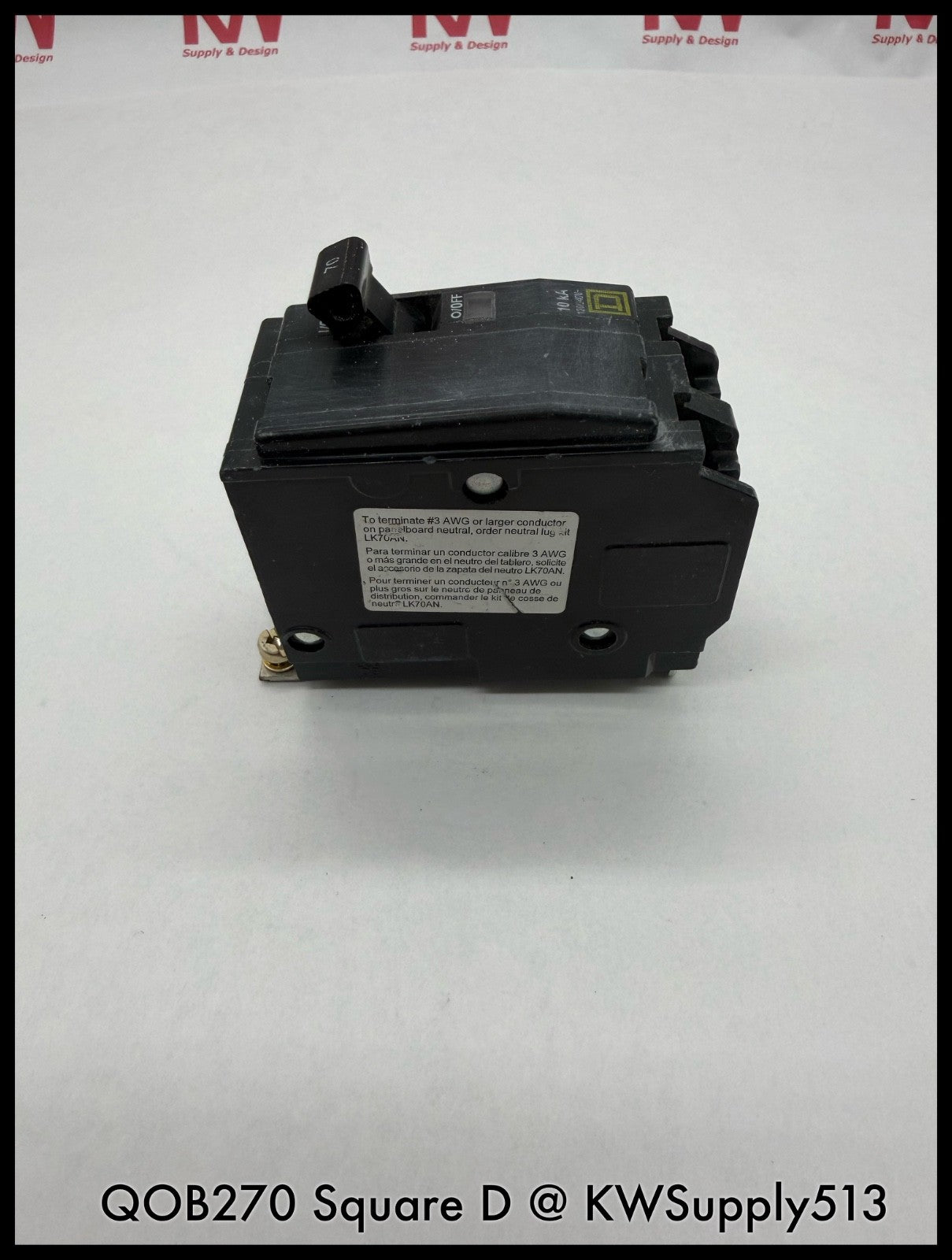 QOB270~Square D QOB270 70A 2P 240VAC TM Circuit Breaker -Used