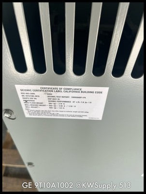 9T10A1002~ GE 9T10A1002 General Purpose Transformer -60Hz-3 Phase-Type QL- Used