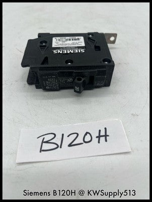 B120H~Siemens B120H 20A 1P 240V Circuit Breaker-Used
