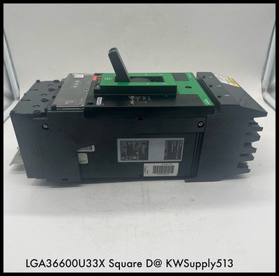 LGA36600U33X~Square D LGA36600U33X 600A 3P 600V I-Line Circuit Breaker Used