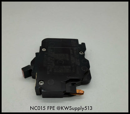 NC015~FPE NC015 15A 1P 120V 10KA Circuit Breaker-Used