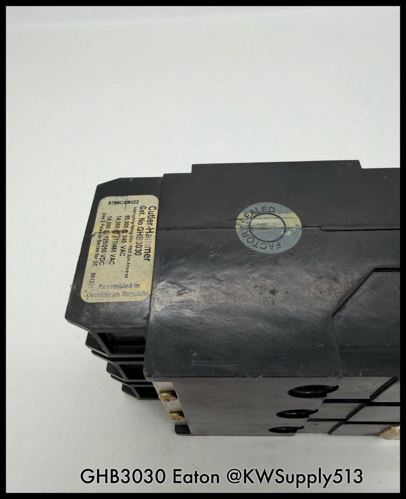 GHB3030~Cutler Hammer GHB3030 30A 3P 3PH 480V Circuit Breaker-Used