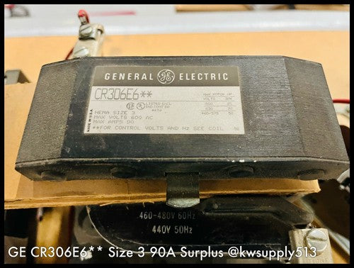 90A Size 3 50HP Starter w/ 480V Coil-CR306E6**