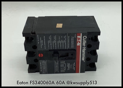 FS340060A ~ Eaton Culter Hammer FS340060A 60A 3Pole 480V Type FS Circuit Breaker