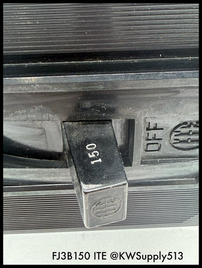 FJ3B150~ITE FJ3B150 150A 3P 3PH 600VAC 14KA Molded Case Circuit Breaker-Used