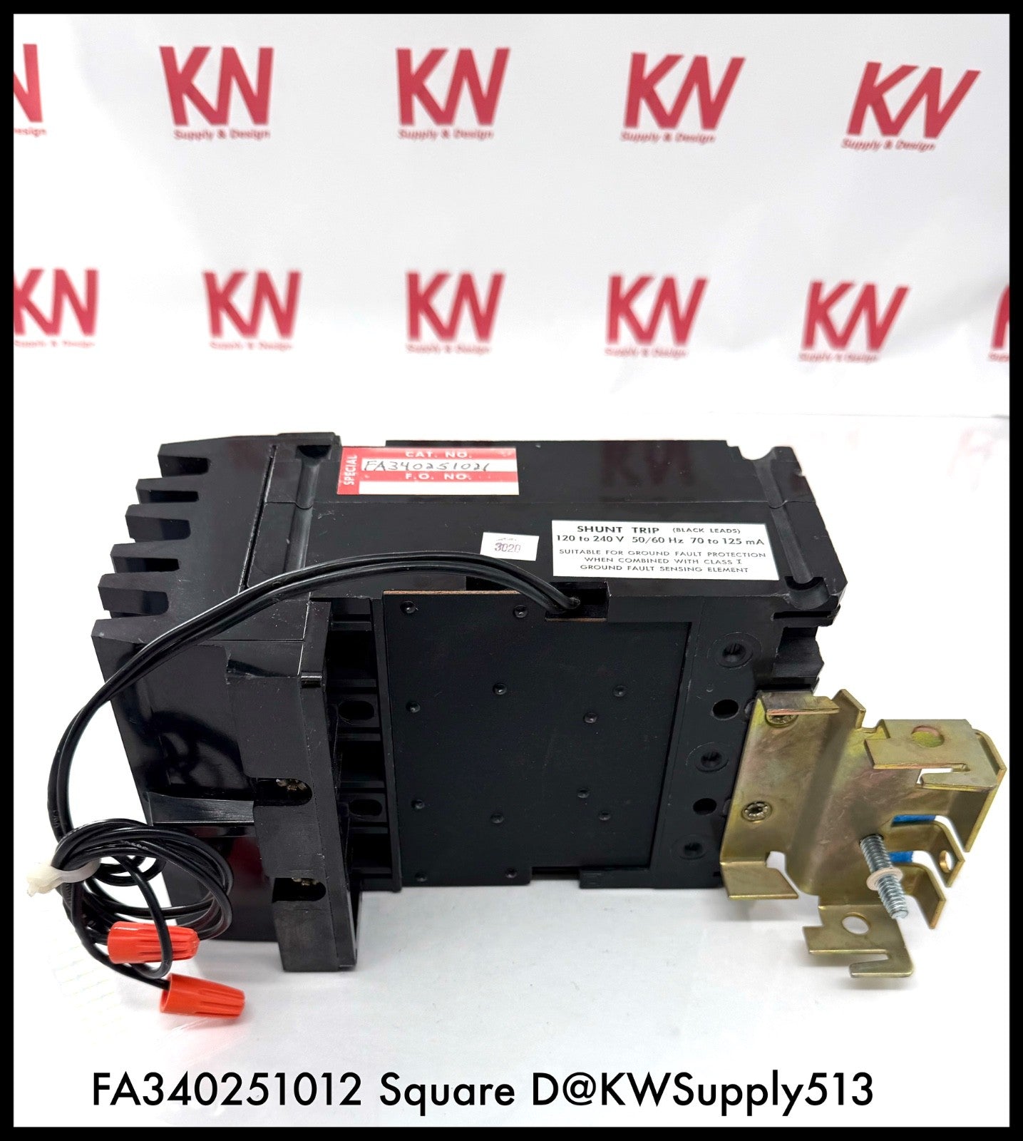 FA340251021~Square D FA340251021 25A 3P 3PH TM Circuit Breaker with Shunt -Used