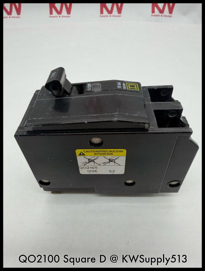 QO2100~Square D QO2100 100A 2P 120/240V 10KA TM Circuit Breaker-Used