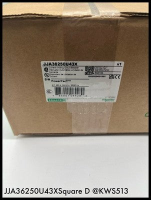 JJA36250U43X~Square D JJA36250U43X 250A 3P Circuit Breaker Unused Surplus