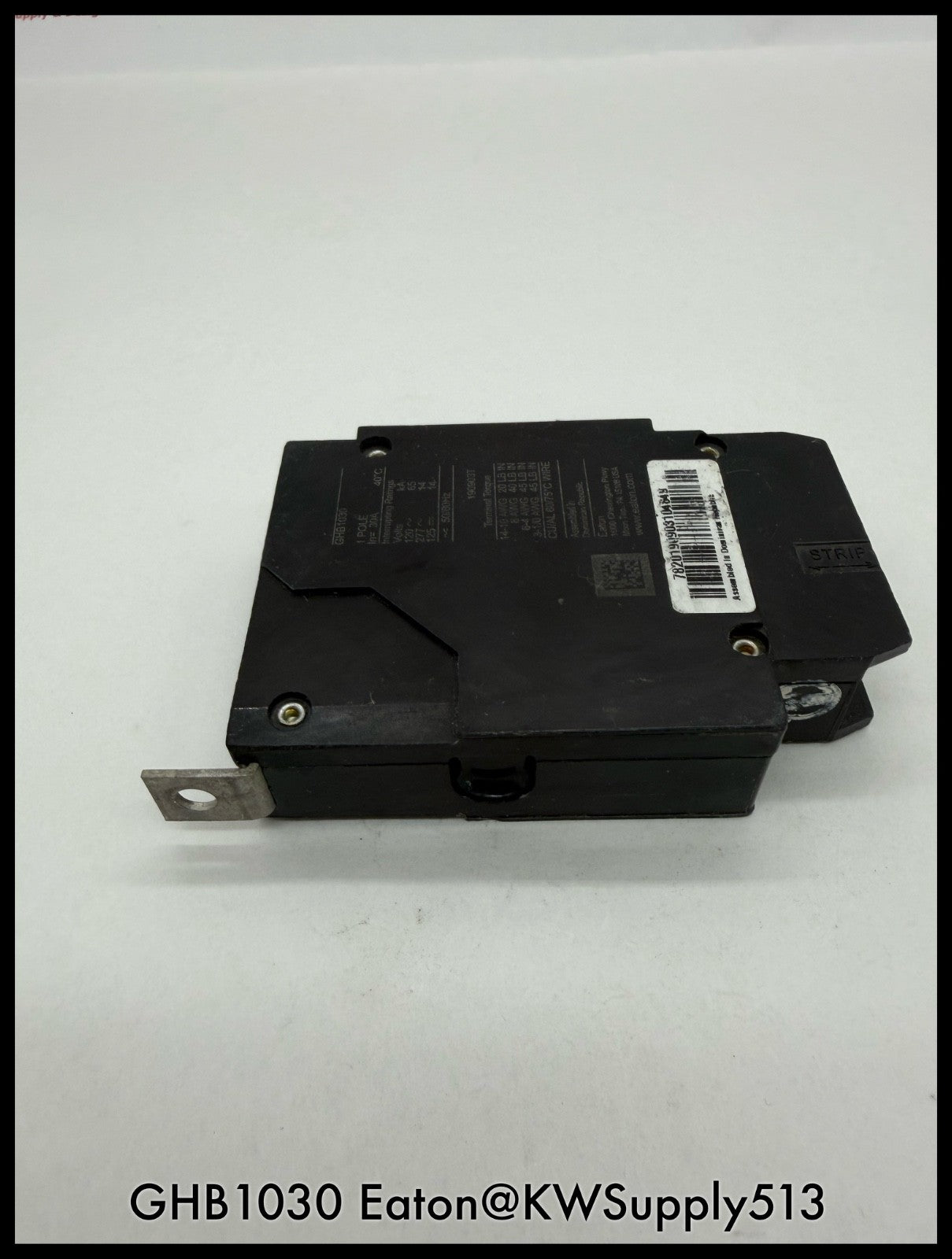 GHB1030~Eaton GHB1030 30A 277/480VAC 1P 14KA Circuit Breaker-Used