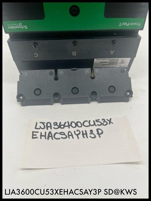 LJA36400CU53XEHACSAYH3P ~Square D 400A CB with AS ST WH PL Unused Surplus No Box