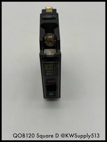 QOB120~Square D QOB120 20A 1P 120V Circuit Breaker-Used