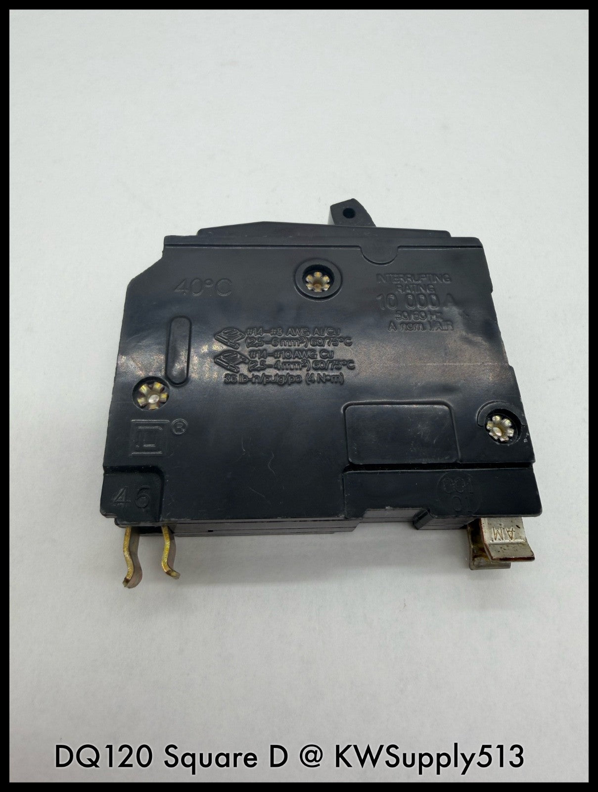 DQ120~Square D DQ120 20A 1P Circuit Breaker-Used