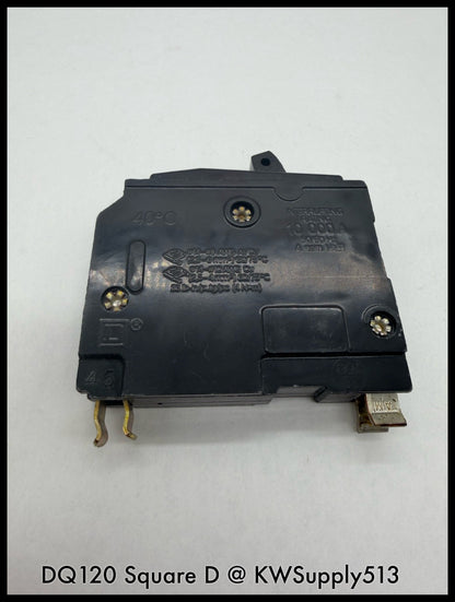 DQ120~Square D DQ120 20A 1P Circuit Breaker-Used
