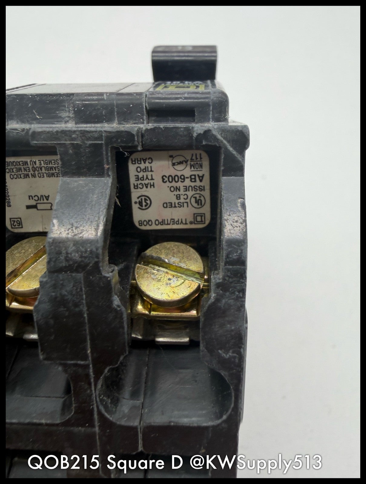 QOB215~Square D QOB215 15A 2P 1pH 240V TM Circuit breaker -Used