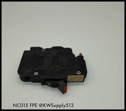 NC015~FPE NC015 15A 1P 120V 10KA Circuit Breaker-Used