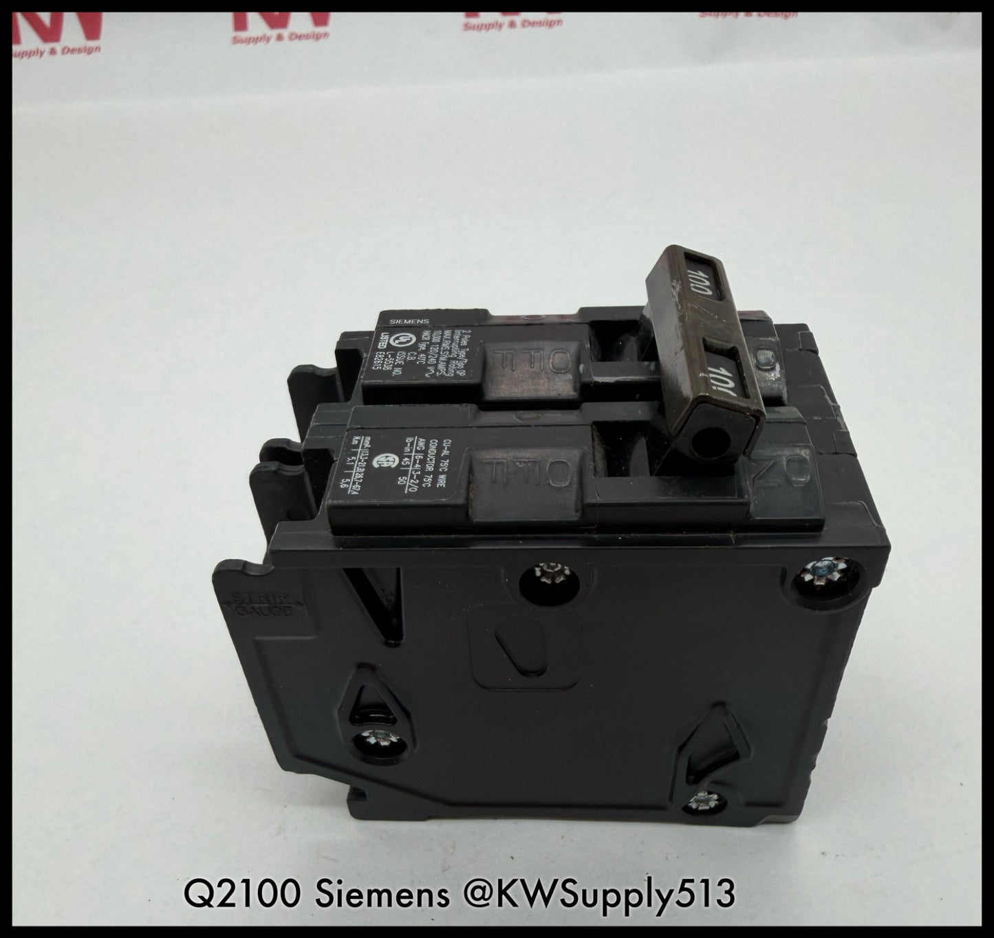 Q2100~Siemens Q2100 100A 2 Pole1P 120/ 240V 10KA Circuit Breaker -Used