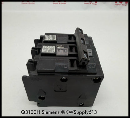 Q3100H~Siemens Q3100H 100A 3P 3PH 240VAC 22KA Circuit Breaker-Used