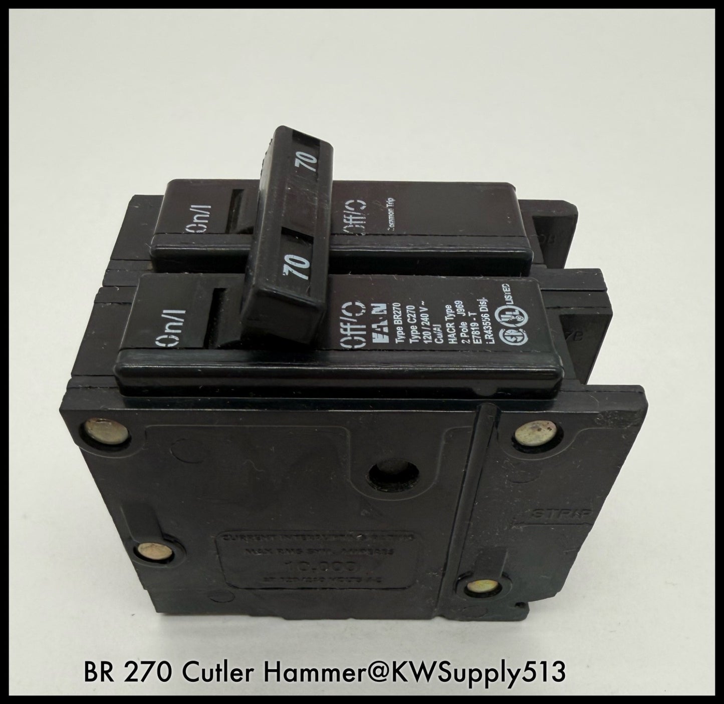 BR270~Eaton BR270 70A 2P 120/240V 10KA Circuit Breaker-Used
