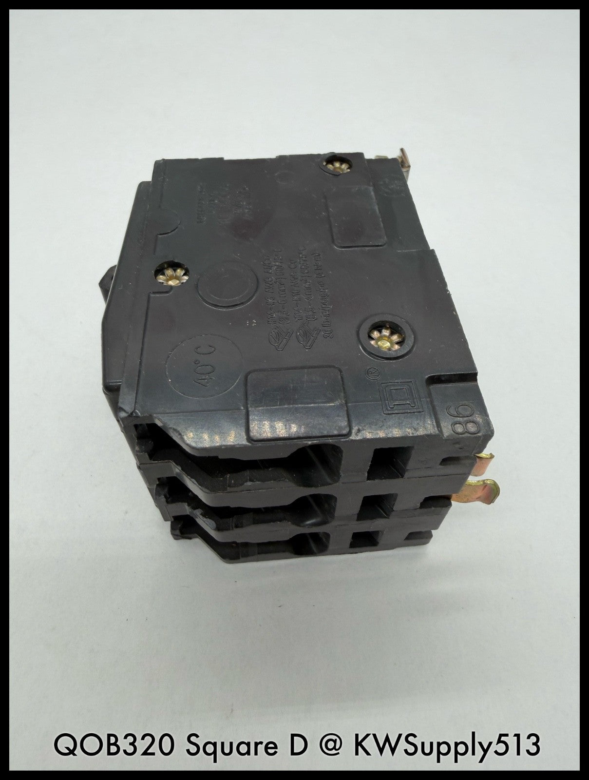 QOB320~Square D QOB320 20A 3P 3PH 240VAC 10KA TM Mini Circuit Breaker-Used