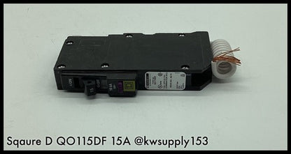 QO115DF ~ Sqaure D QO115DFI MCCB 15A Arc Fault Circuit interrupter ~ Surplus