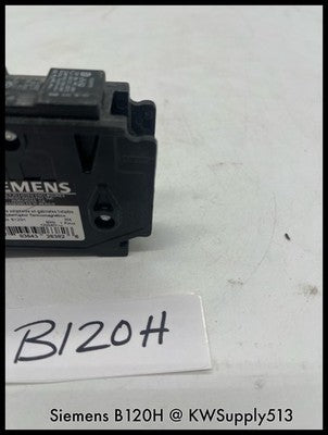 B120H~Siemens B120H 20A 1P 240V Circuit Breaker-Used