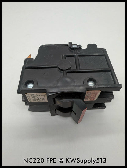 NC220~ FPE NC220 20A 2P 1PH 240V 10KA Circuit Beaker-Used