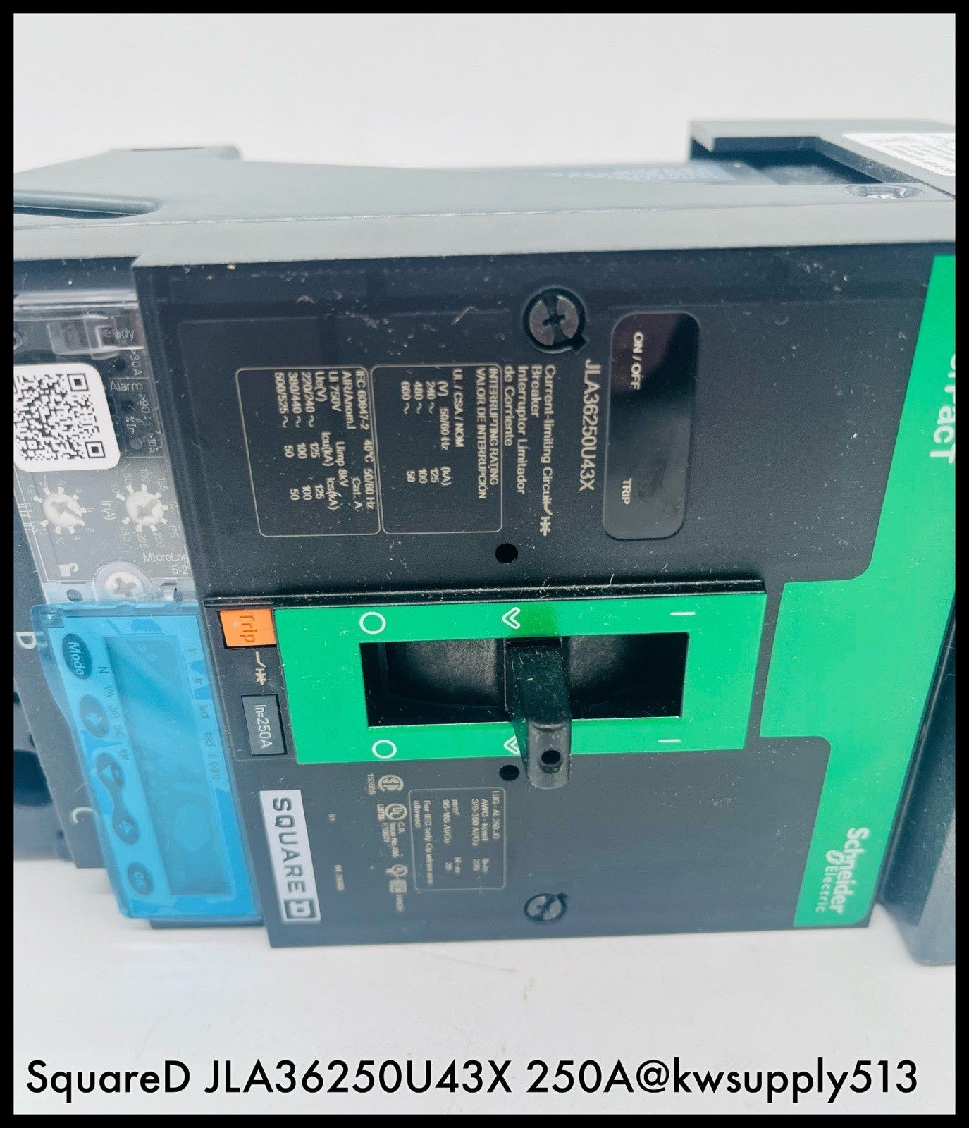 JLA36250U43X ~ Square D JLA36250U43X 250A (VTRIPHJ)PowerPact I-Line Unused