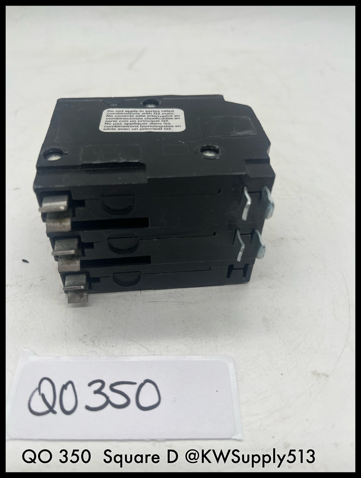 QO350~Square D QOB350 50A 3P 120/240V 10KA Mini Circuit Breaker-Used
