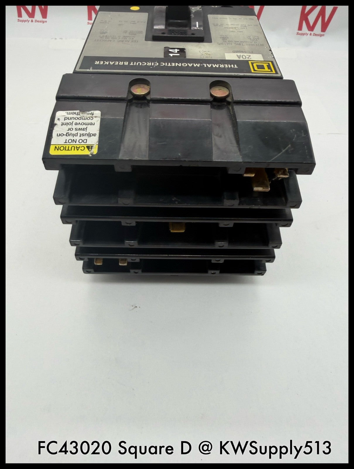 FC34020~Square D FC34020 20A 3P 3PH 480VAC TM I-Line Circuit Breaker-Used
