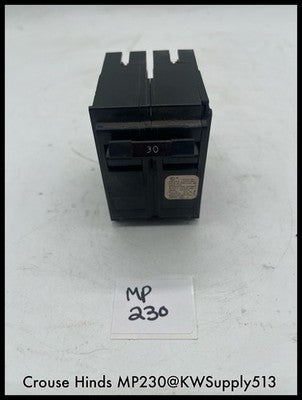 MP230~Crouse Hinds MP230 30A 2P 120/240V 10KA Circuit Breaker-Used