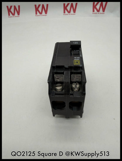 QO2125~Square D QO2125 125A 2P 240V TM LI 10KA Circuit Breaker-Used