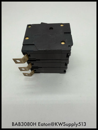 BAB3080H~Eaton BAB3080H 80A 240V 3P 3PH 10KA Circuit Breaker-Used