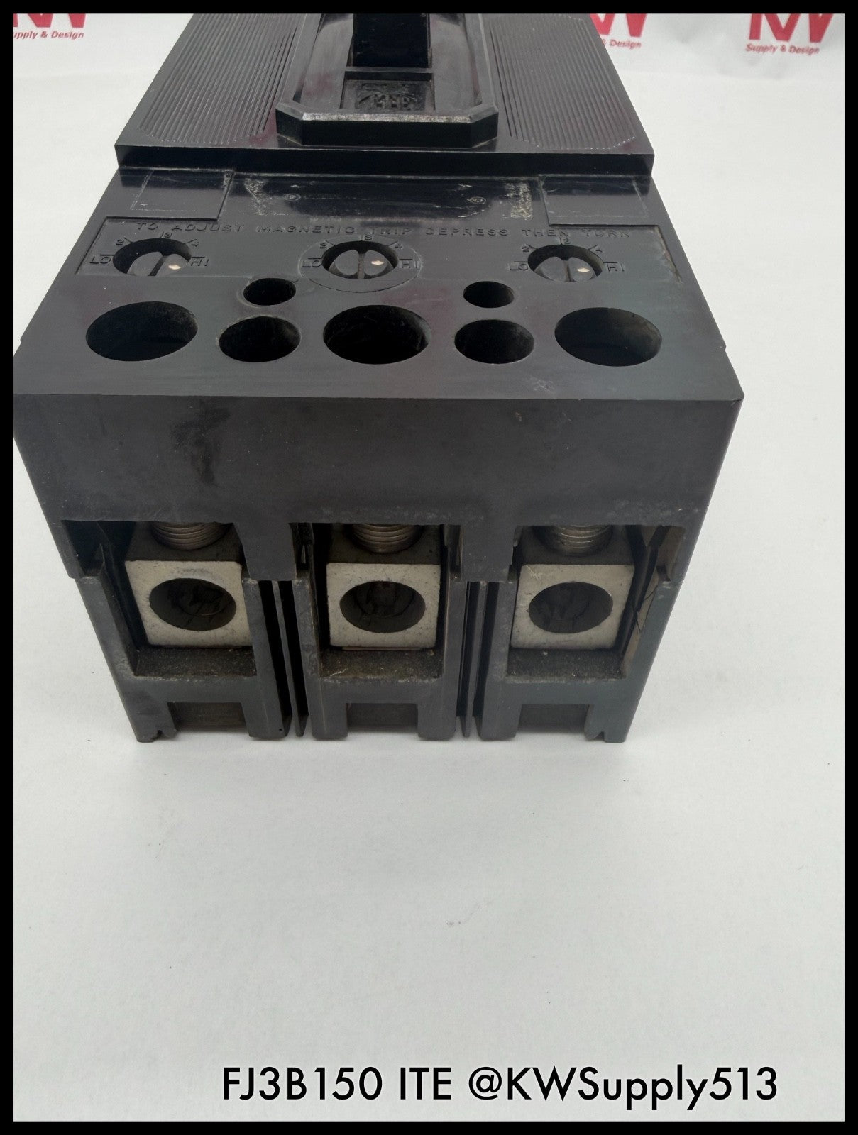 FJ3B150~ITE FJ3B150 150A 3P 3PH 600VAC 14KA Molded Case Circuit Breaker-Used