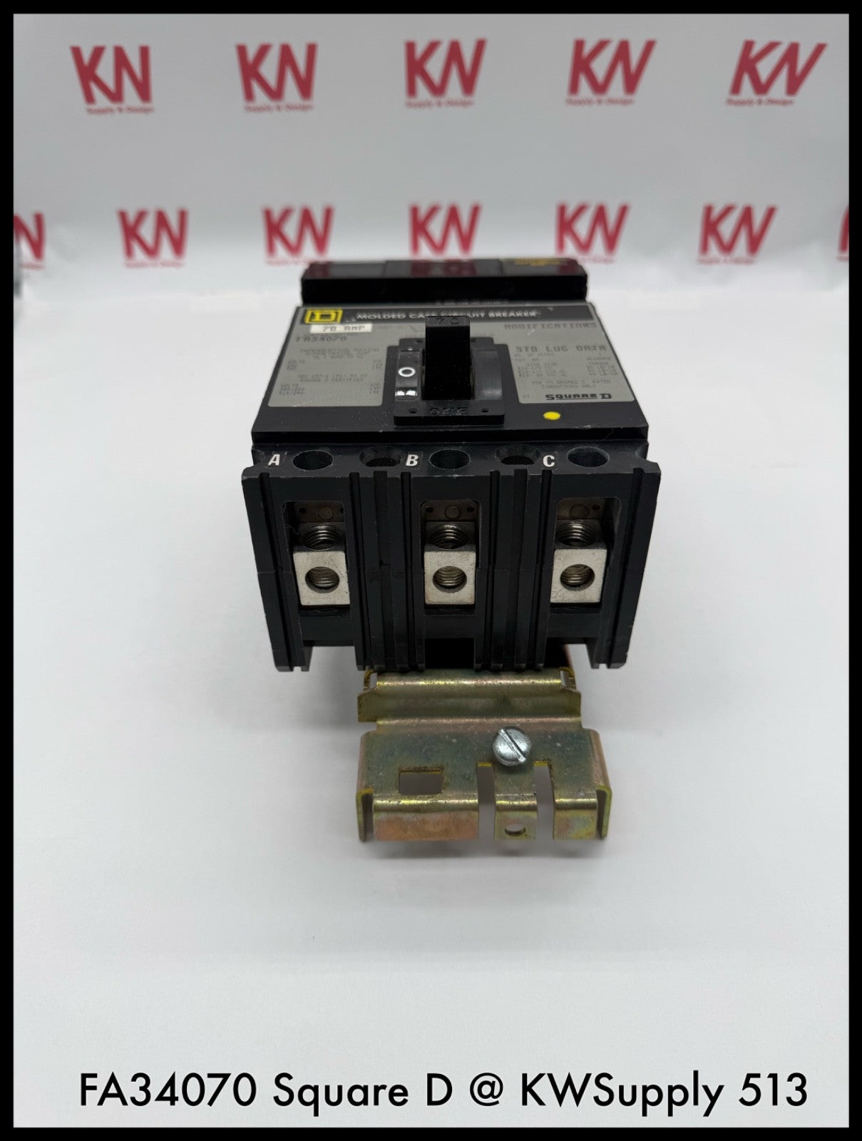 FA34070~Square D FA34070 70A 480V 3P 3PH 18KA I-line Circuit Breaker-Used