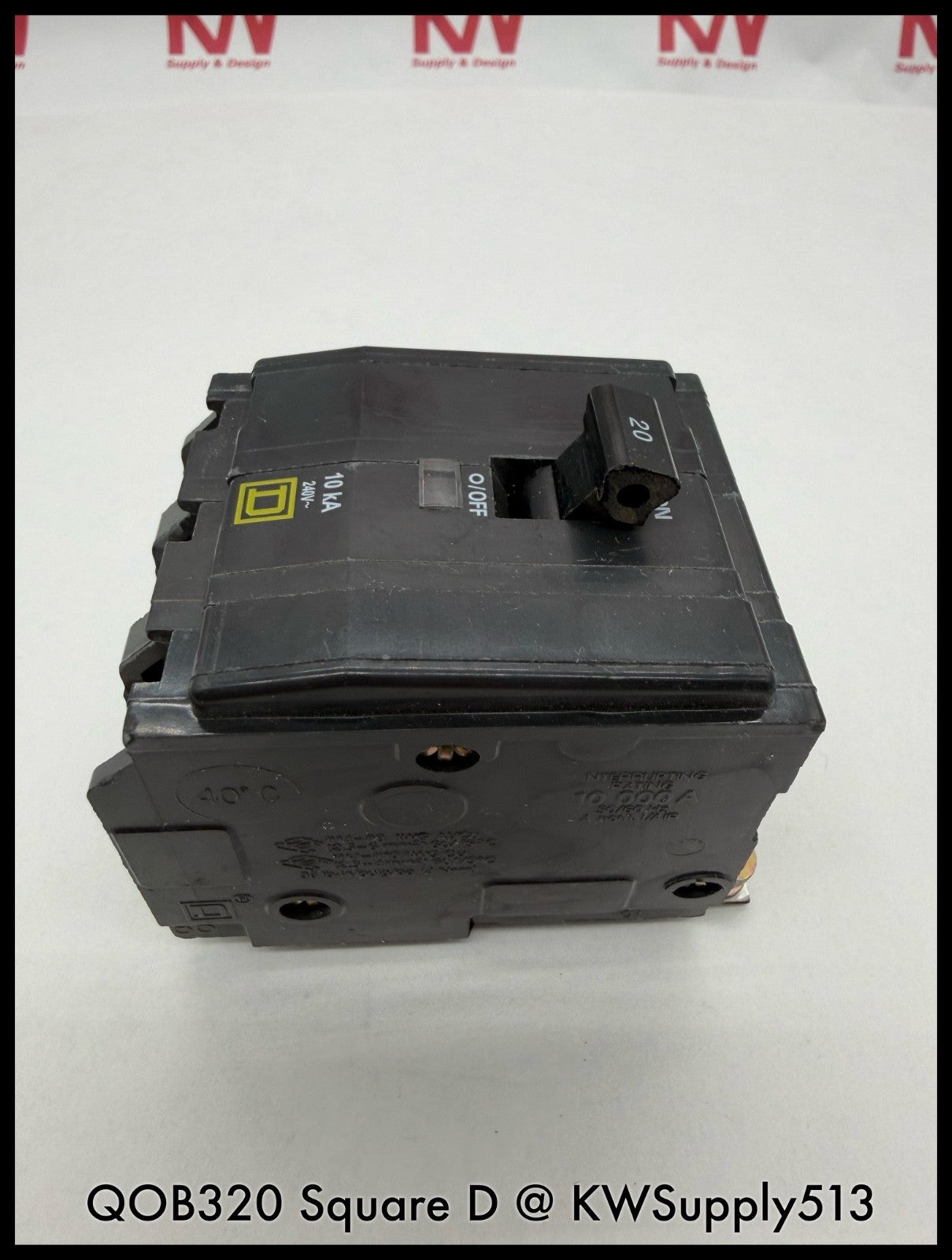 QOB320~Square D QOB320 20A 3P 3PH 240VAC 10KA TM Mini Circuit Breaker-Used