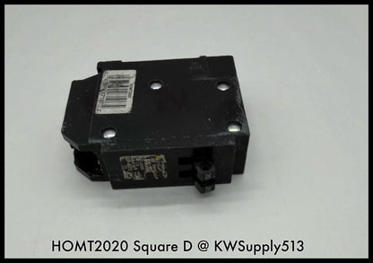 HOMT2020~Square D HOMT2020 20A 1P PH 120VAC 10KA Tandem Circuit Breaker-Used