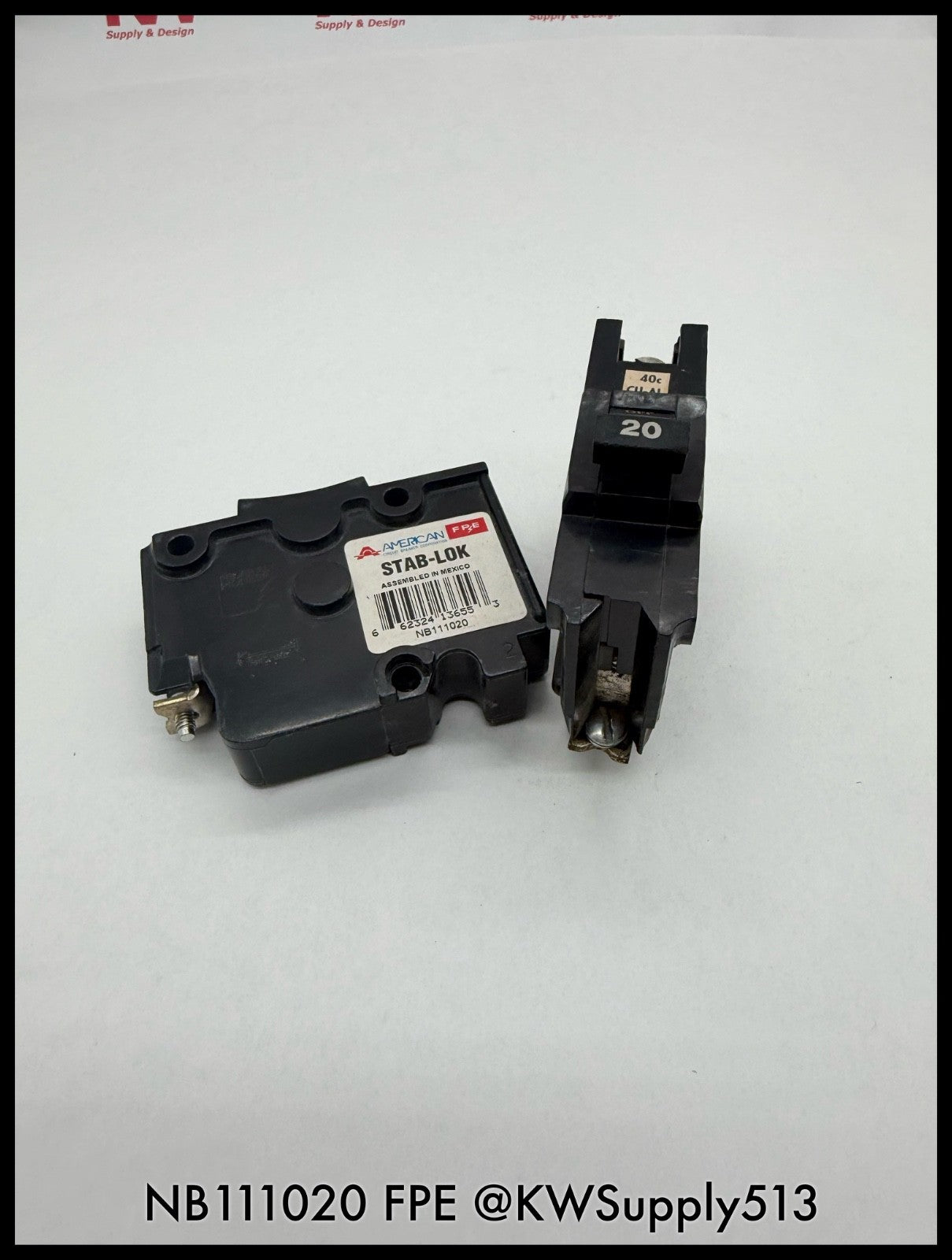 NB111020~FPE NB111020 20A 1P 120/240V Circuit Breaker-Used
