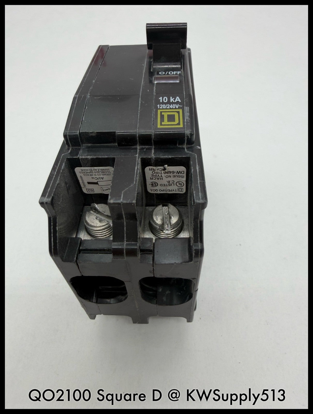 QO2100~Square D QO2100 100A 2P 120/240V 10KA TM Circuit Breaker-Used