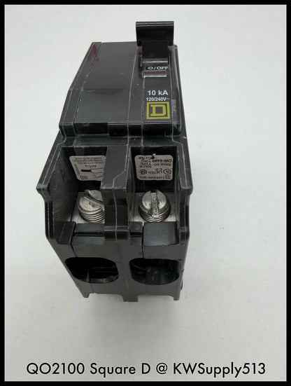 QO2100~Square D QO2100 100A 2P 120/240V 10KA TM Circuit Breaker-Used