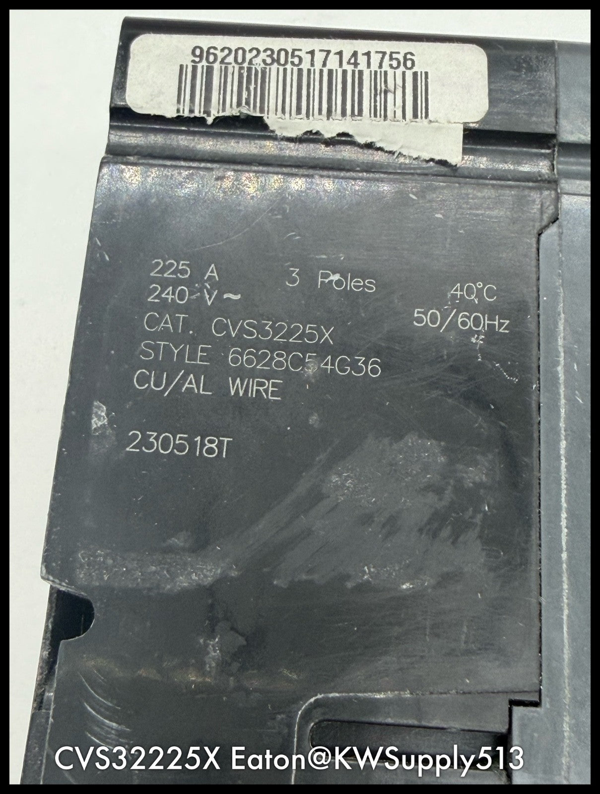 CVS3225X~Eaton CVS3225X 225A 240VAC Circuit Breaker-Used