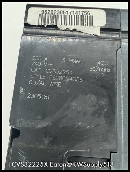 CVS3225X~Eaton CVS3225X 225A 240VAC Circuit Breaker-Used