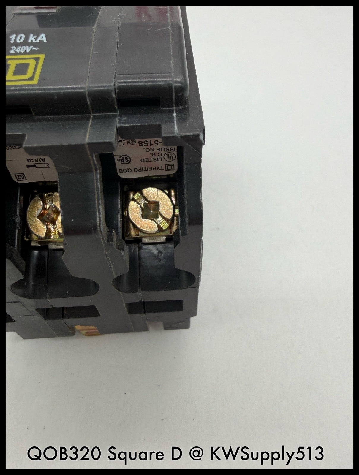 QOB320~Square D QOB320 20A 3P 3PH 240VAC 10KA TM Mini Circuit Breaker-Used